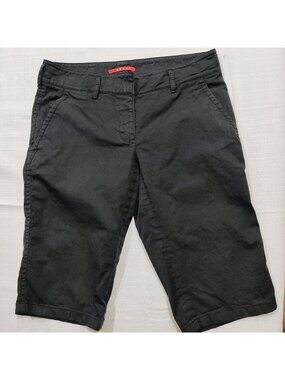 PRADA Flat Front Women's Luxury Designer Slit Pocket Shorts (Size 8/Medium)
